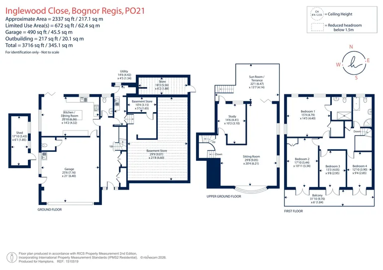 Floorplan 1 for Inglewood Close, Bognor Regis, PO21