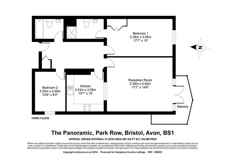 Floorplan 1 for The Panoramic 30 Park Row BS1