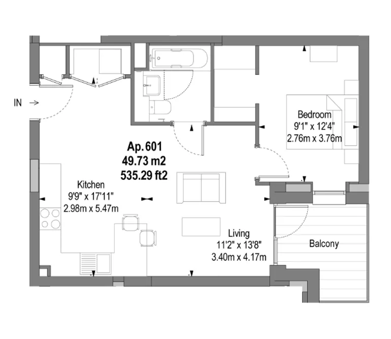 Floorplan 1 for Barking Wharf Square Barking IG11
