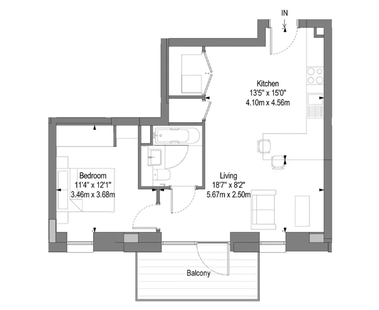 Floorplan 1 for Barking Wharf Square Barking IG11