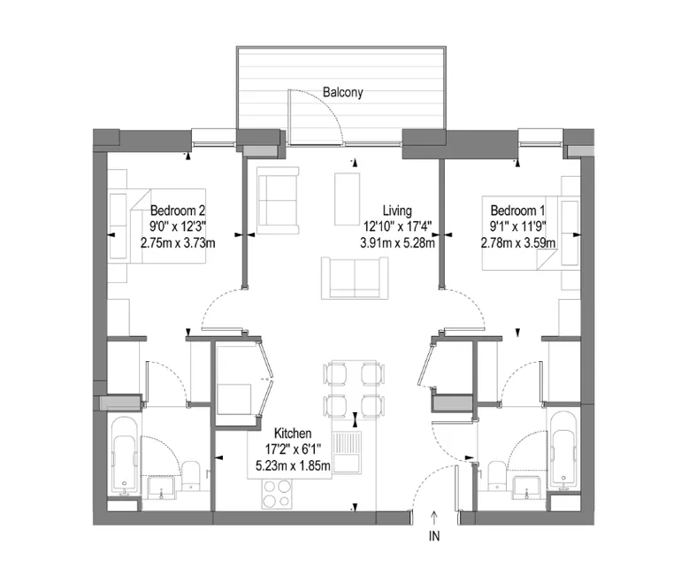 Floorplan 1 for Barking Wharf Square Barking IG11