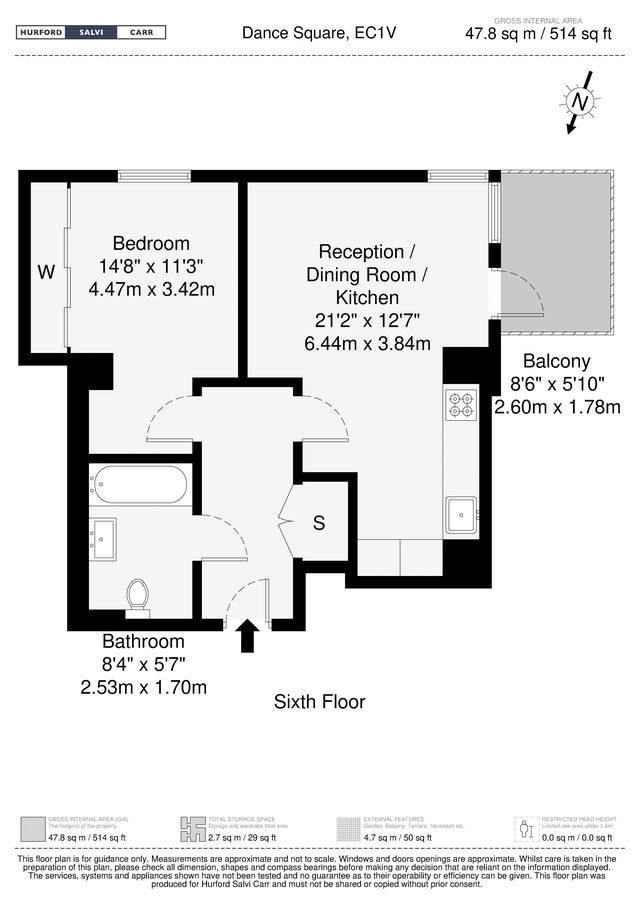 Dance Square, Clerkenwell, EC1V floorplan