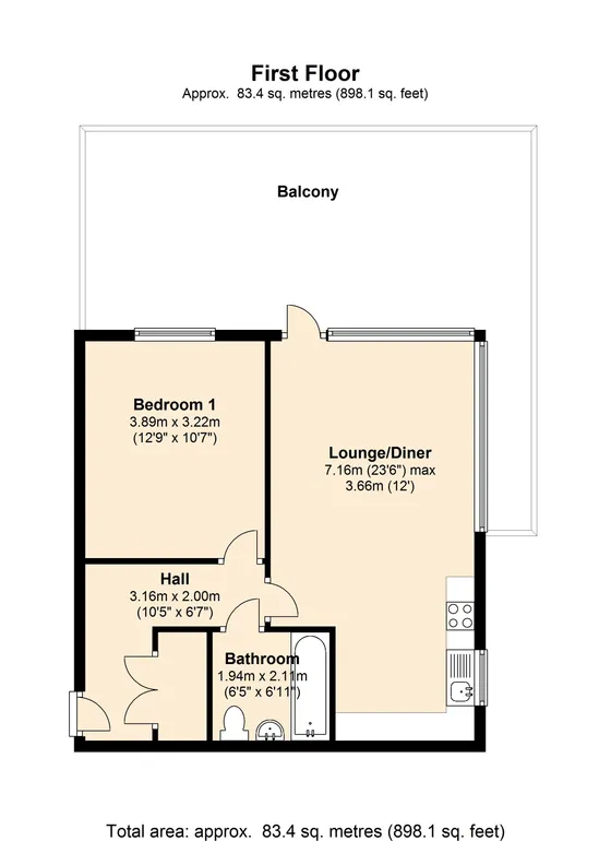 Floorplan 1 for The Cloisters Rickmansworth WD3