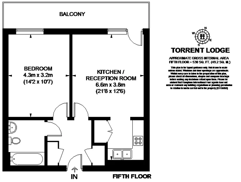 Floorplan 1 for Torrent Lodge, Greenwich, SE10