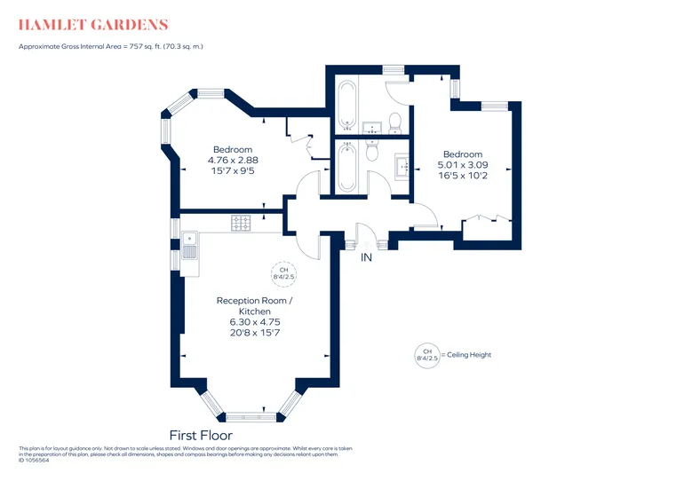 Floorplan 1 for Hamlet Gardens, 290 King Street, London, W6