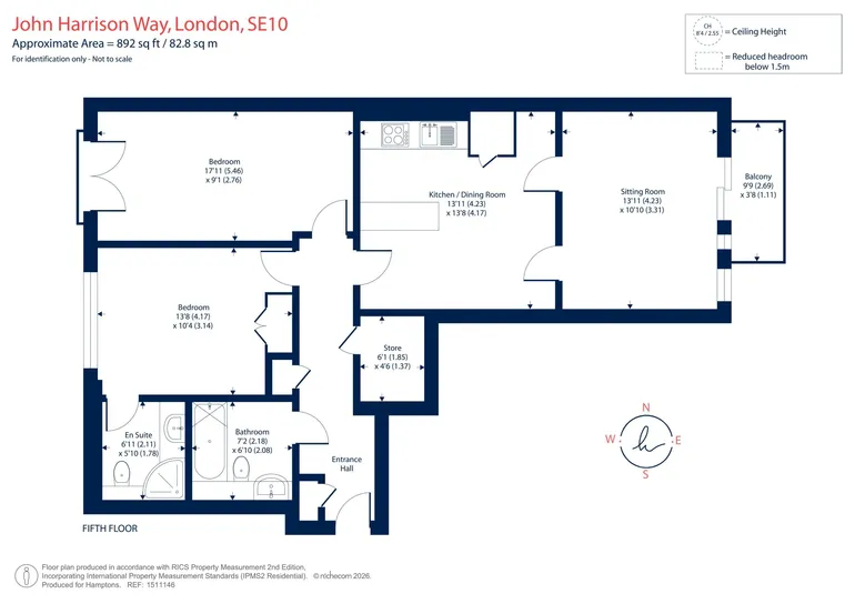Floorplan 1 for John Harrison Way London SE10