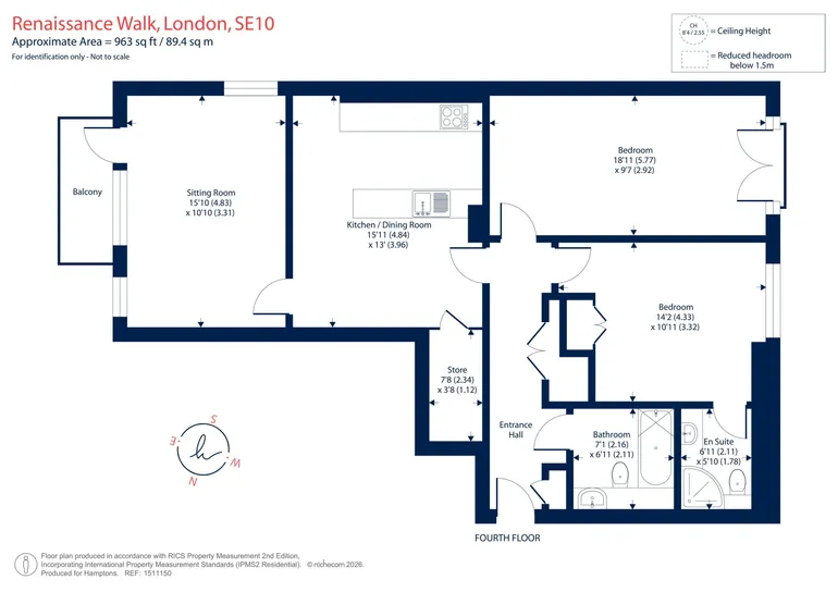 Floorplan 1 for Renaissance Walk Greenwich SE10