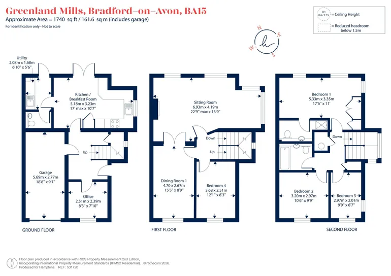 Floorplan 1 for Greenland Mills, Bradford-On-Avon, BA15