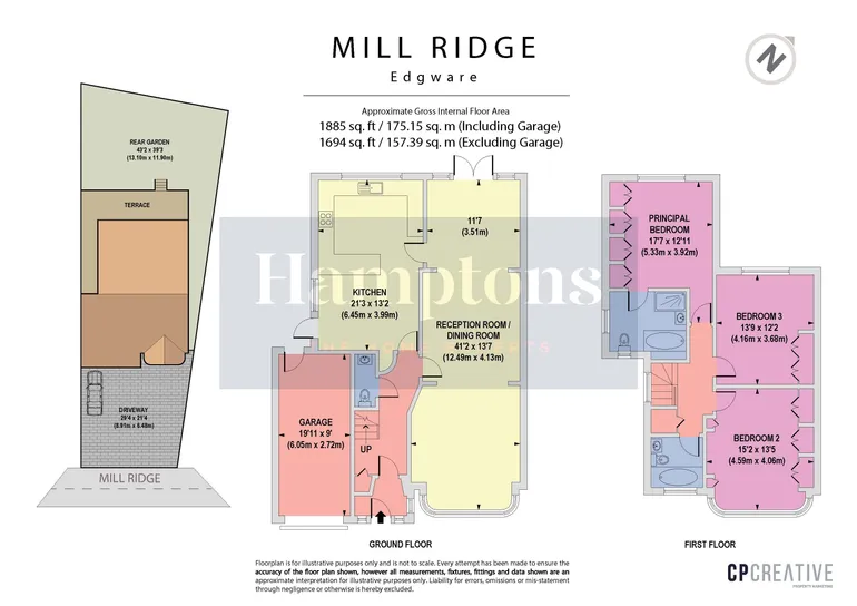 Floorplan 1 for Mill Ridge, Edgware, HA8