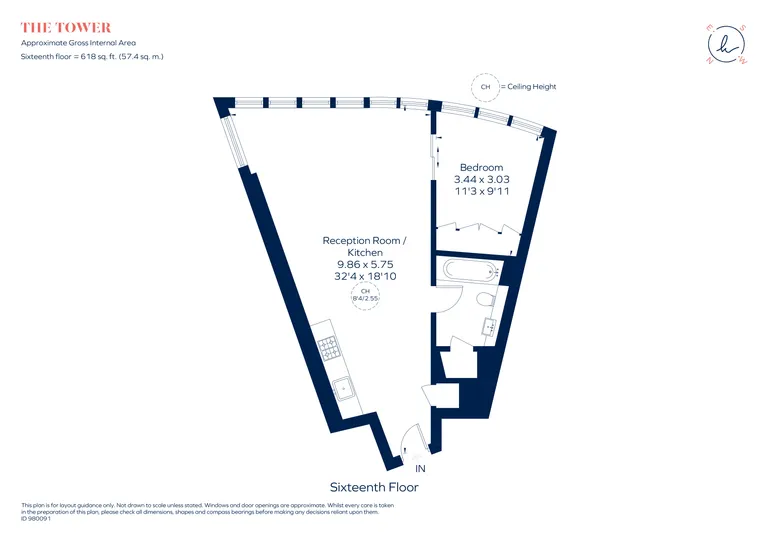 Floorplan 1 for St. George Wharf London SW8