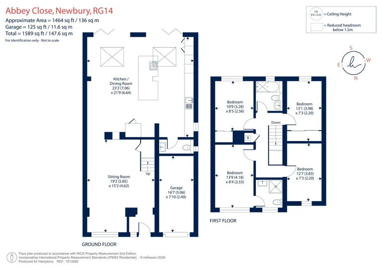 Floorplan 1 for Abbey Close, Newbury, RG14