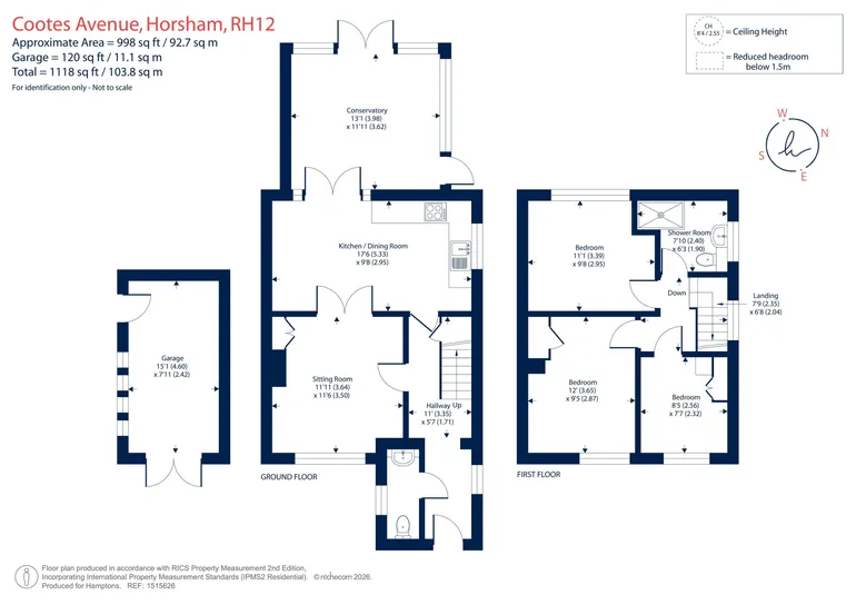 Floorplan 1 for Cootes Avenue, Horsham, RH12