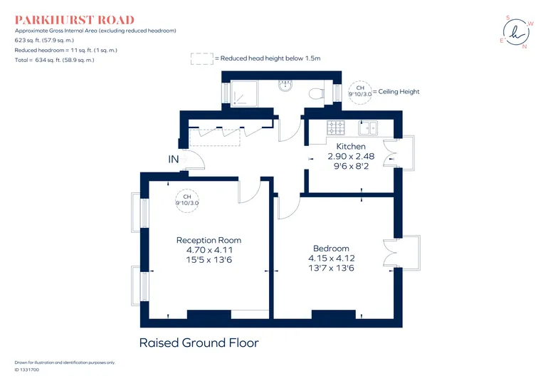Floorplan 1 for Parkhurst Road, London, N7