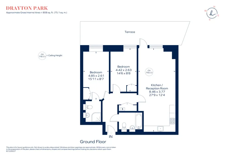 Floorplan 1 for Drayton Park, London, N5