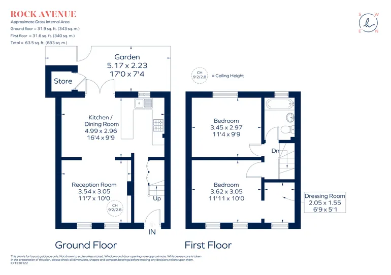 Floorplan 1 for Rock Avenue, London, SW14