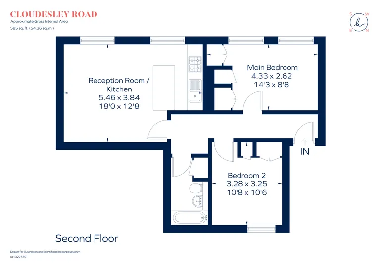 Floorplan 1 for Cloudesley Road, London, N1