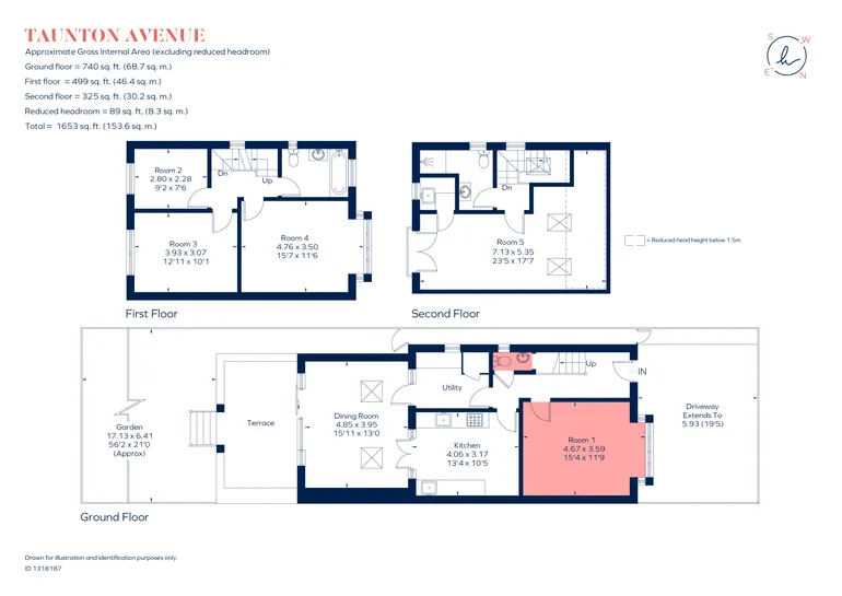 Floorplan 1 for Taunton Avenue Hounslow TW3