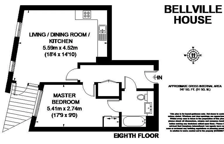 Floorplan 1 for Bellville House, Greenwich, SE10