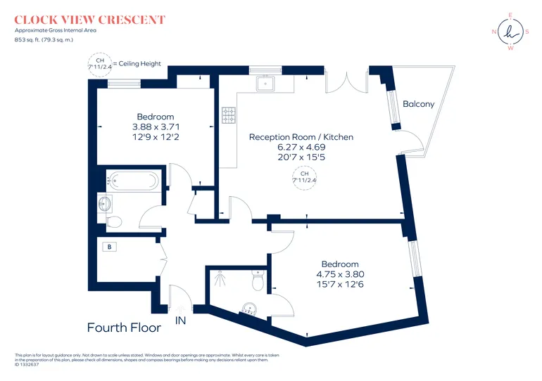 Floorplan 1 for Clock View Crescent, London, N7
