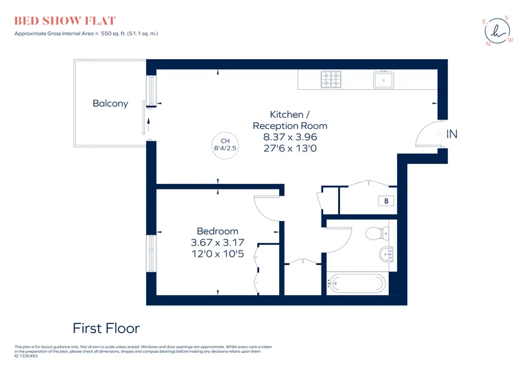 Floorplan 1 for Ferry Island, 1 Heart Of Hale Lane, London, N17