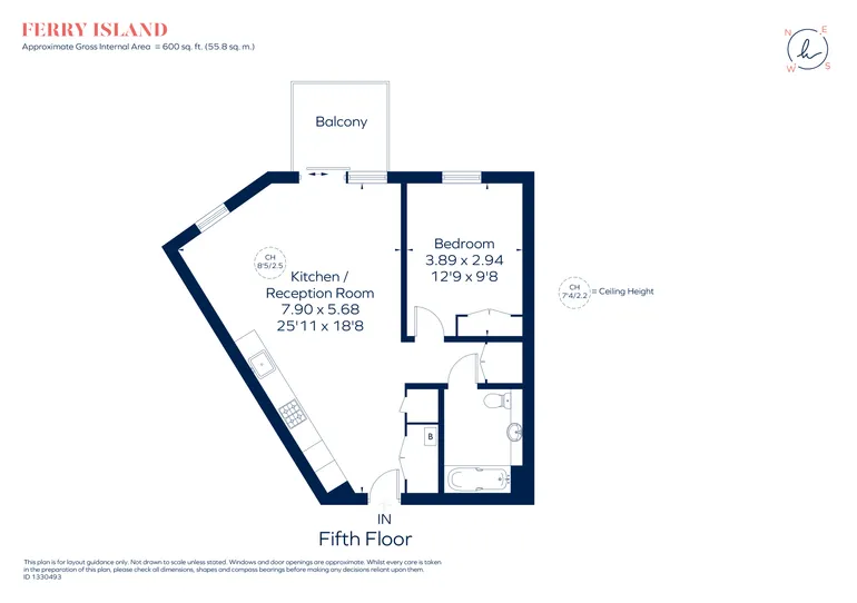 Floorplan 1 for Ferry Island, 1 Heart Of Hale Lane, London, N17