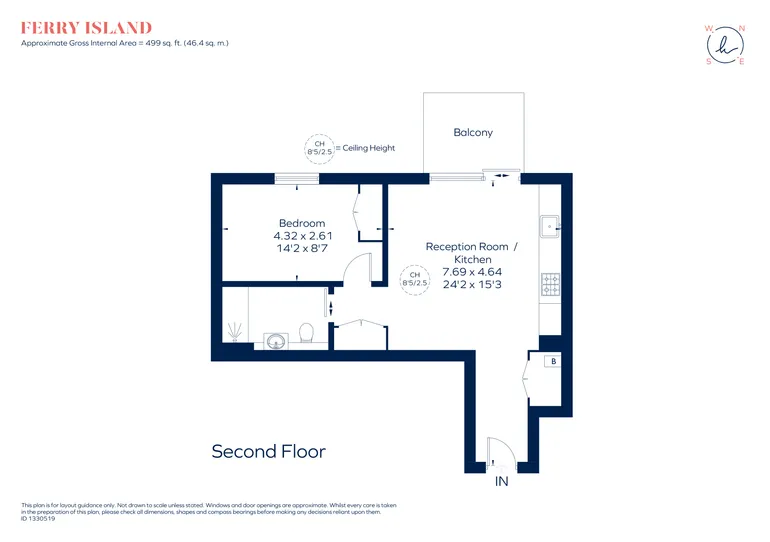 Floorplan 1 for Ferry Island, 1 Heart Of Hale Lane, London, N17