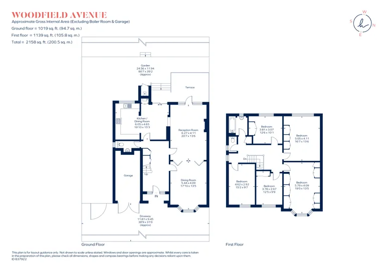 Floorplan 1 for Woodfield Avenue, London, SW16