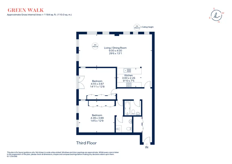 Floorplan 1 for Green Walk, London, SE1