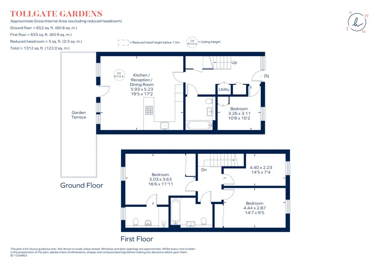 Floorplan 1 for Tollgate Gardens, London, NW6