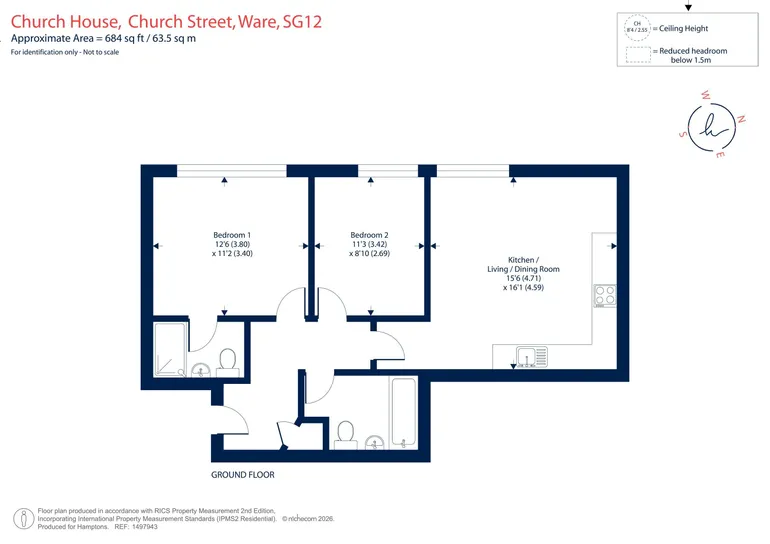 Floorplan 1 for Church Street, Ware, SG12