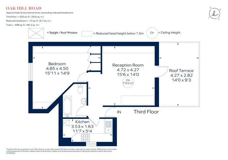Floorplan 1 for Oak Hill Road, Surbiton, KT6