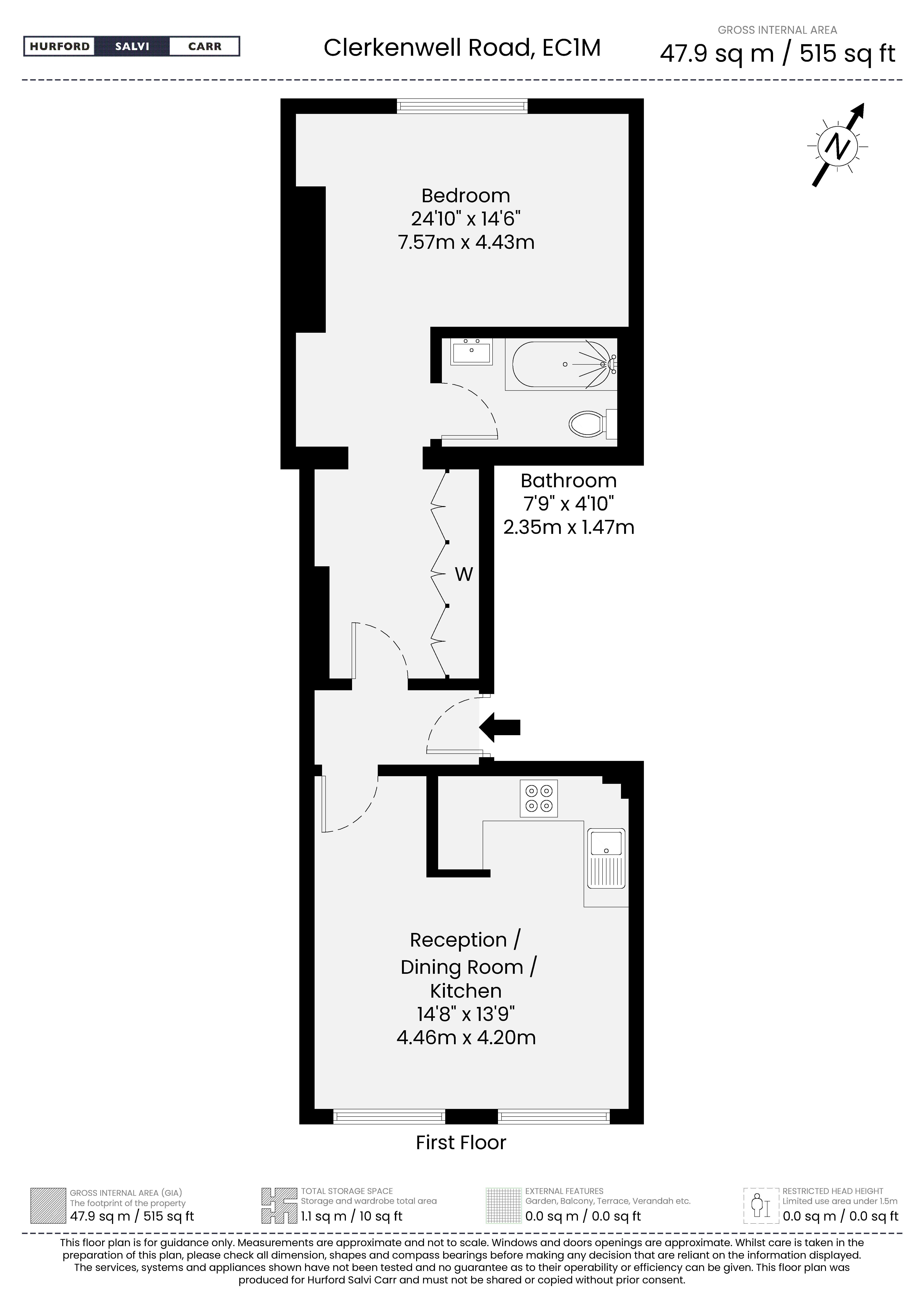 66 Clerkenwell Road, Clerkenwell, London, EC1M floorplan