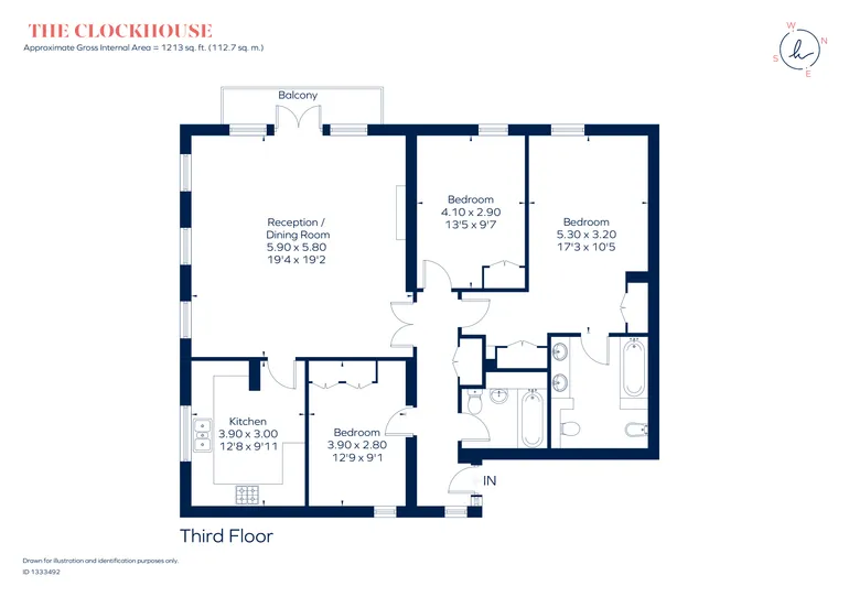 Floorplan 1 for Windmill Road, SW19