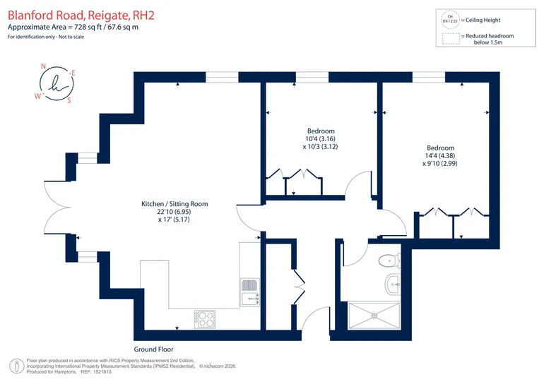 Floorplan 1 for Blanford Road Reigate RH2