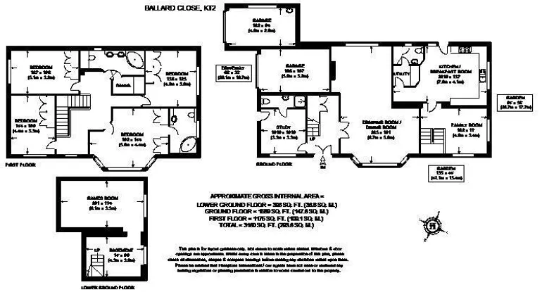 Floorplan 1 for Ballard Close, KT2