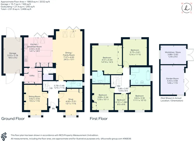 Floorplan 1 for Elliswick Road, Harpenden, AL5