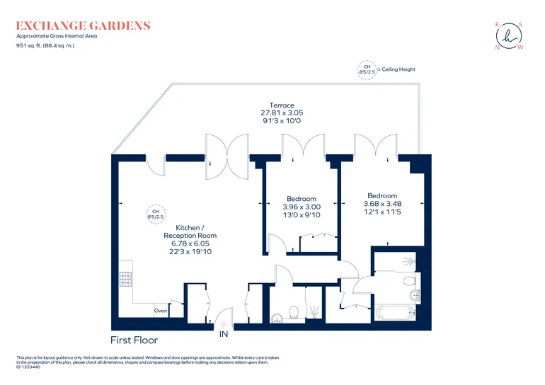 Floorplan 1 for Exchange Gardens, London, SW8