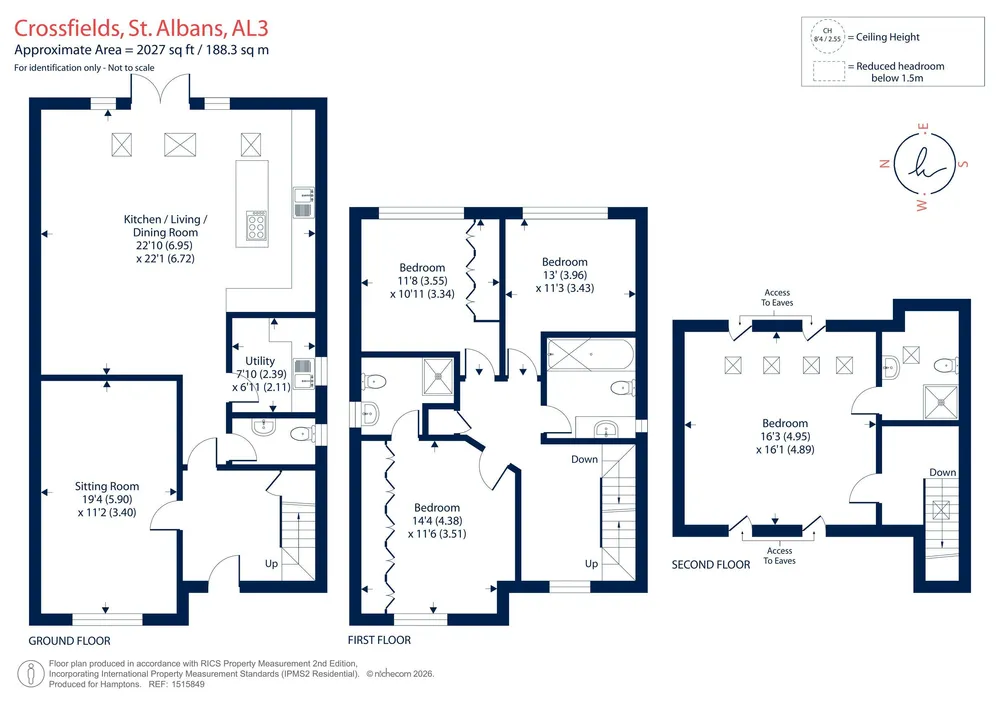 Floorplan for Crossfields, St. Albans, AL3