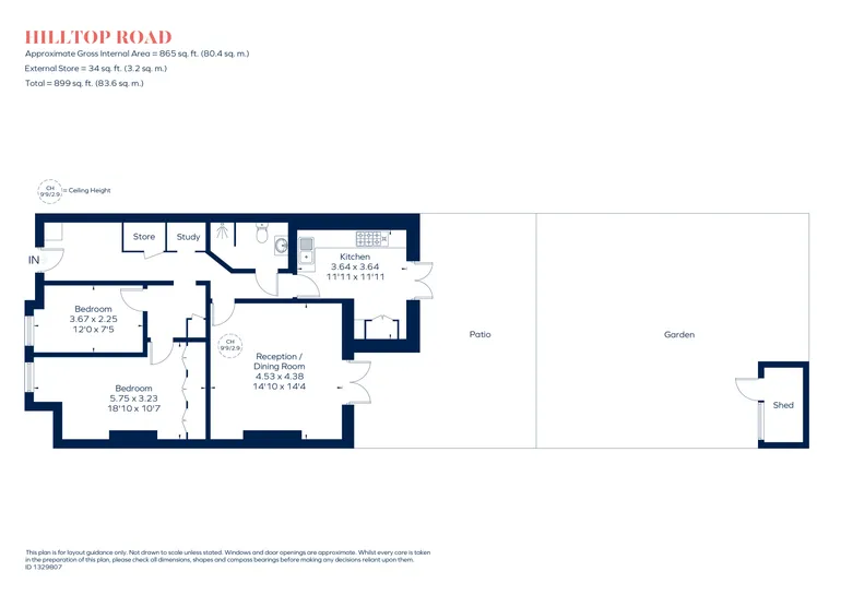 Floorplan 1 for Hilltop Road, London, NW6