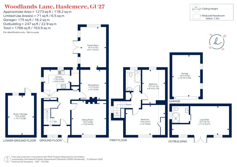 Floorplan 1 for Woodlands Lane, HASLEMERE, GU27