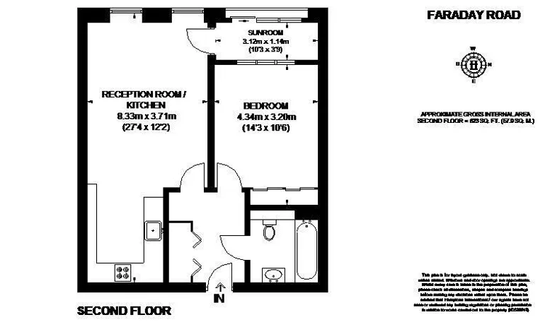 Floorplan 1 for Faraday Road London W10