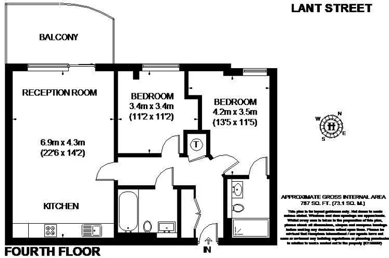 Floorplan 1 for Lant Street, Borough, SE1