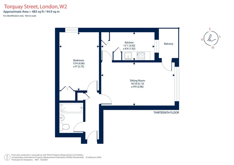 Floorplan 1 for Torquay Street London W2