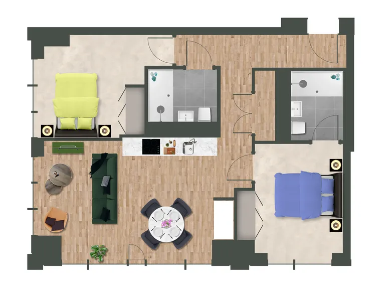 Floorplan 1 for 3b William Jessop Way Liverpool L3