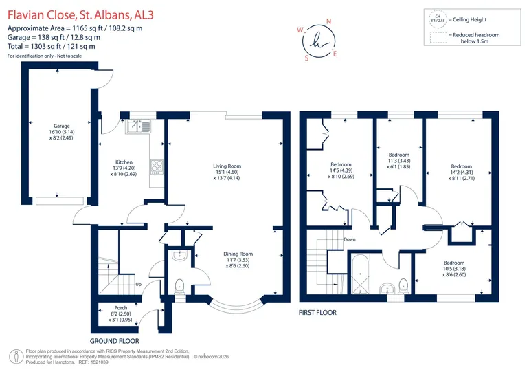 Floorplan 1 for Flavian Close, St. Albans, AL3