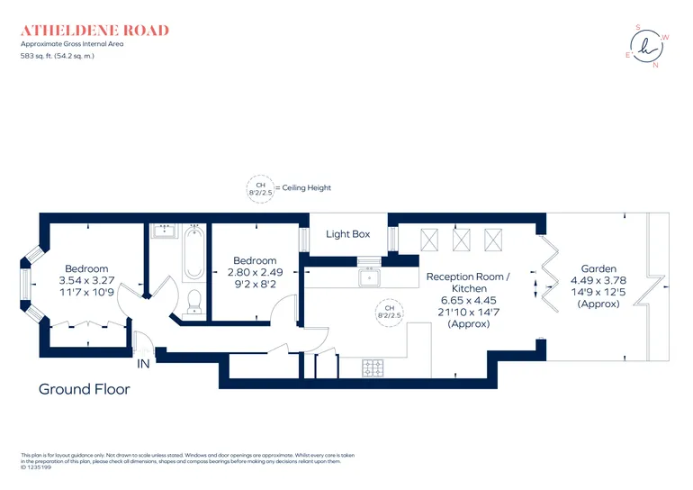 Floorplan 1 for Atheldene Road, London, SW18
