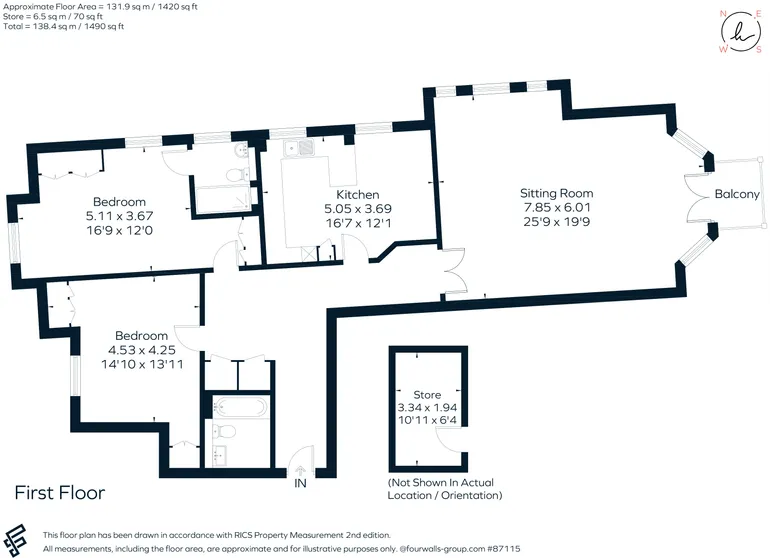 Floorplan 1 for Cross Road, Sunningdale, SL5