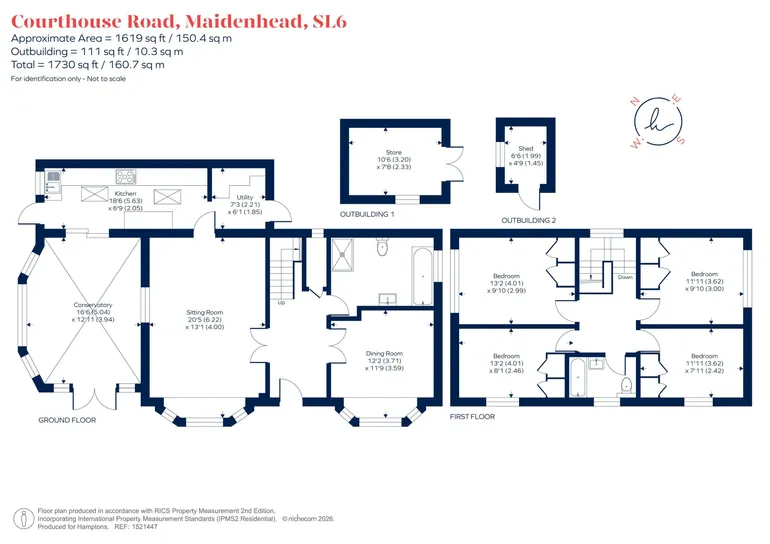 Floorplan 1 for Courthouse Road, Maidenhead, SL6