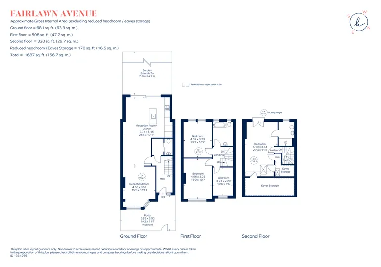 Floorplan 1 for Fairlawn Avenue, London, N2