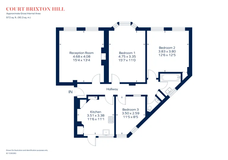 Floorplan 1 for Brixton Hill, London, SW2